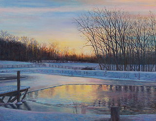 Sunset Snow Scene